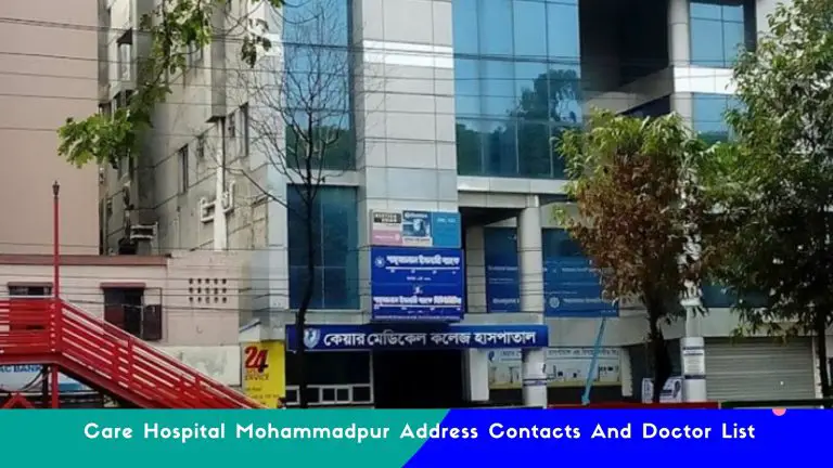 CARe Hospital Mohammadpur Address Contacts AND Doctor List