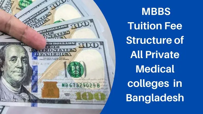 MBBS Tuition Fee Structure OF Medical College in Bangladesh