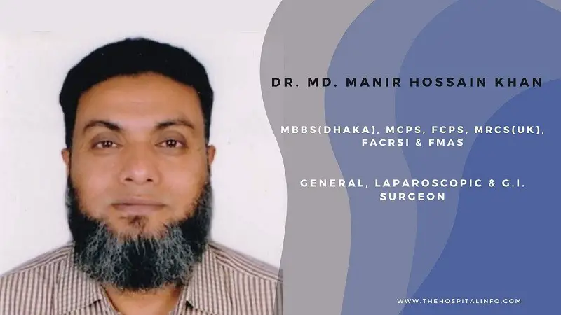 Dr. Md. Manir Hossain Khan Surgery Specialist in Dhaka