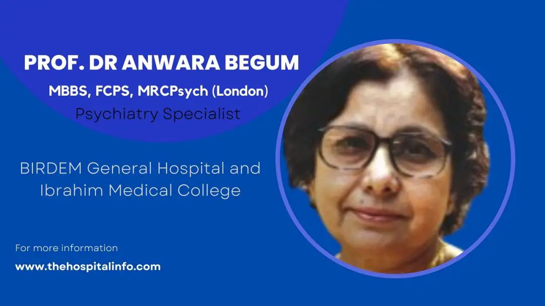 Prof. Dr. Anwara Begum Psychiatry and Chief Consultant