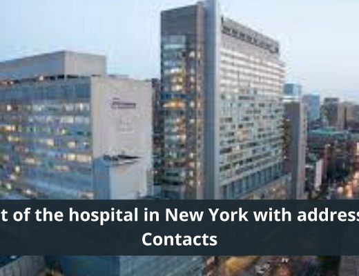 List of the hospital in New York with address & Contacts